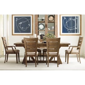 American Drew Lighthouse Medium Stain Smoke 7pc Dining Room Set