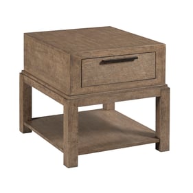 American Drew Evans Medium Stain Smoke Drawer End Table