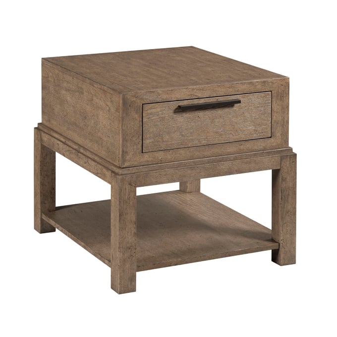 American Drew Evans Medium Stain Smoke Drawer End Table AMDRW-010-915