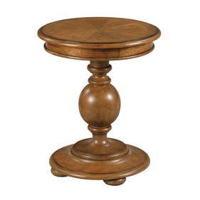 American Drew Emporium Medium Stain Cognac Pearson Round End Table