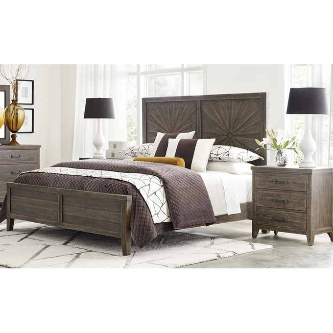 American Drew Emporium Dark Stain Shadow Cheswick 2pc Bedroom Set With Cal King Panel Bed AMDRW-012-307R-BR-S3