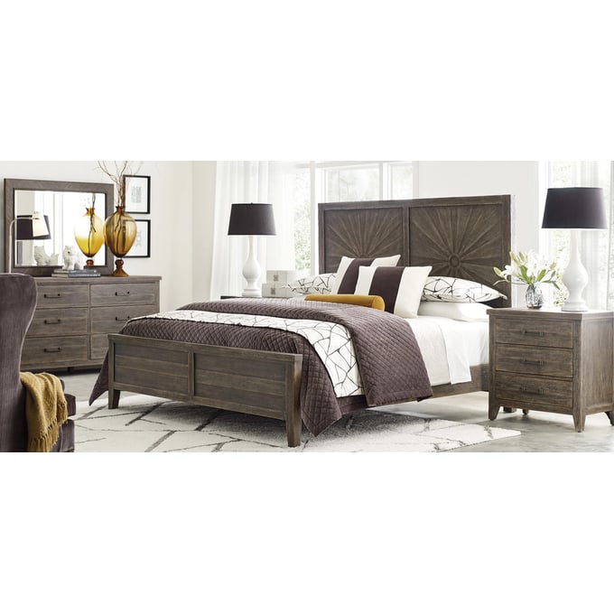 American Drew Emporium Dark Stain Shadow Cheswick 4pc Bedroom Set With King Panel Bed AMDRW-012-306R-BR-4PC