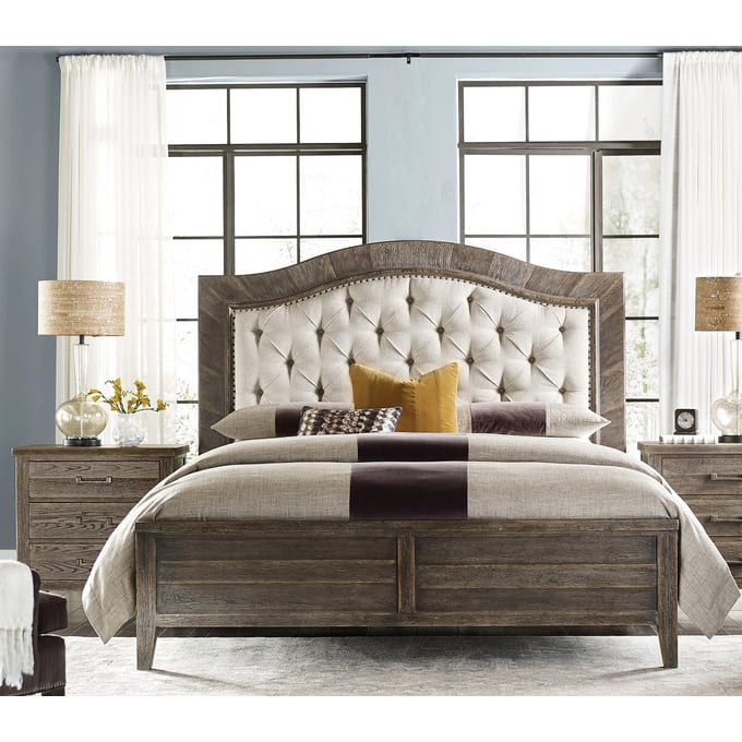 American Drew Emporium Dark Stain Shadow Ingram 2pc Bedroom Set With Uph King Bed AMDRW-012-316R-BR-S2