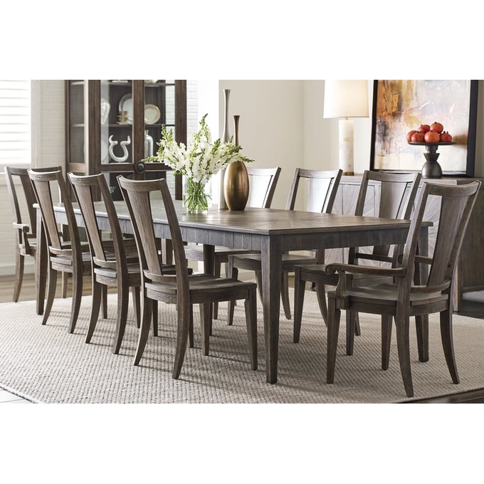 American Drew Darrell Dark Stain Shadow 9pc Dining Room Set AMDRW-012-744-DR-S2