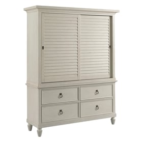 American Drew Grand Bay White Media Wardrobe