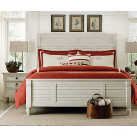 American Drew Acadia White 2pc Bedroom Set With King Panel Bed