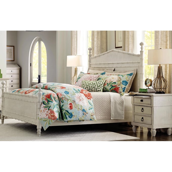 American Drew Grand Bay White Vida Bamboo 2pc Bedroom Set With Cal King Bed AMDRW-016-317R-BR-S3