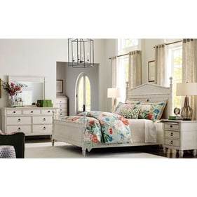 American Drew Grand Bay White Vida Bamboo 4pc Bedroom Set With Cal King Bed