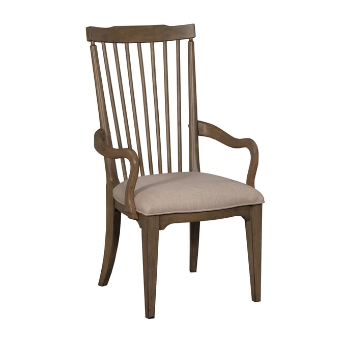 2 American Drew Vincent Light Stain White Oak Spindle Back Arm Chairs AMDRW-151-637