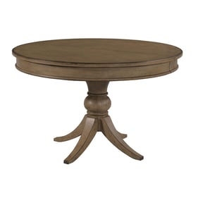 American Drew Radnor Light Stain White Oak Round Dining Table