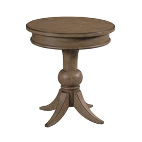 Hammary Georgie Light Stain White Oak Round End Table