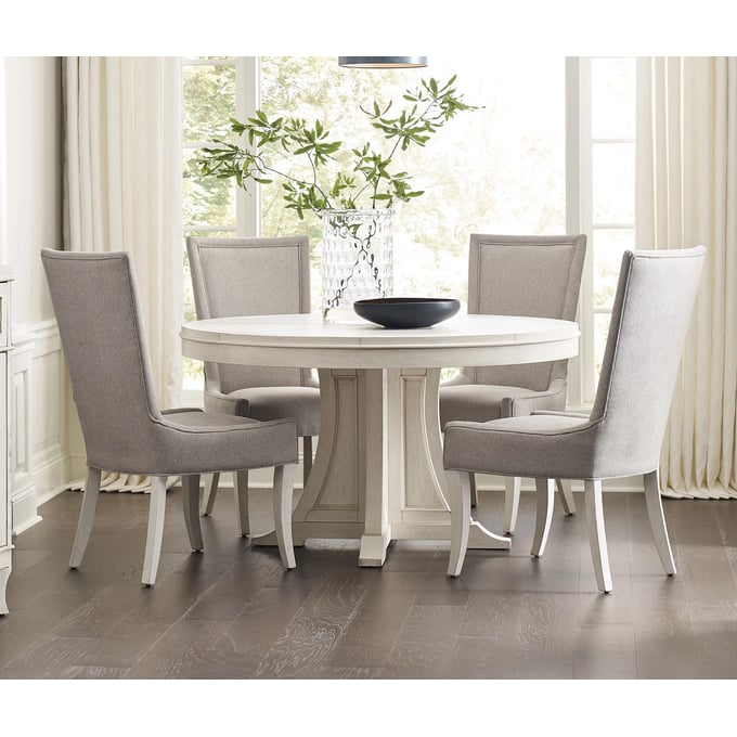 American Drew Harmony White 5pc Dining Room Set with Upholstered Side Chair AMDRW-266-701-620-DR-S1