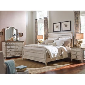 American Drew Southbury Fossil Parchment 4pc Bedroom Set With Queen Panel B...