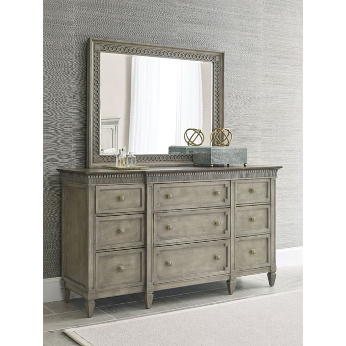 American Drew Savona Versaille Stockholm Drawer Dresser and Mirror AMDRW-654-130-030