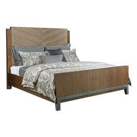 American Drew Ad Modern Synergy Walnut Ambrosia Maple Chevron King Bed