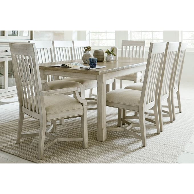 American Drew Boathouse Sunwashed Driftwood 9pc Dining Room Set AMDRW-750-DR-S4