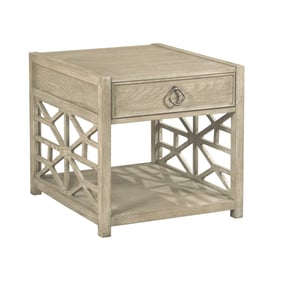 American Drew Vista Oyster Biscayne Drawer End Table