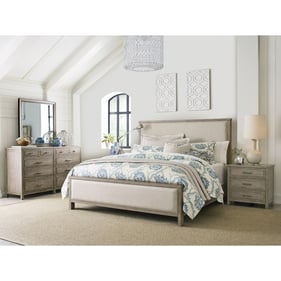 American Drew West Fork Aged Taupe 4pc Bedroom Set With Cal King Bed