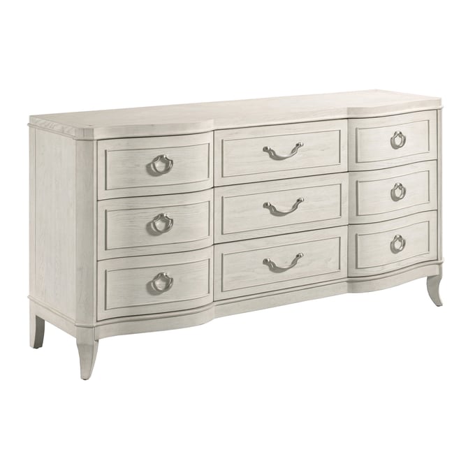 American Drew Harmony White Emelie Nine Drawer Dresser AMDRW-266-130