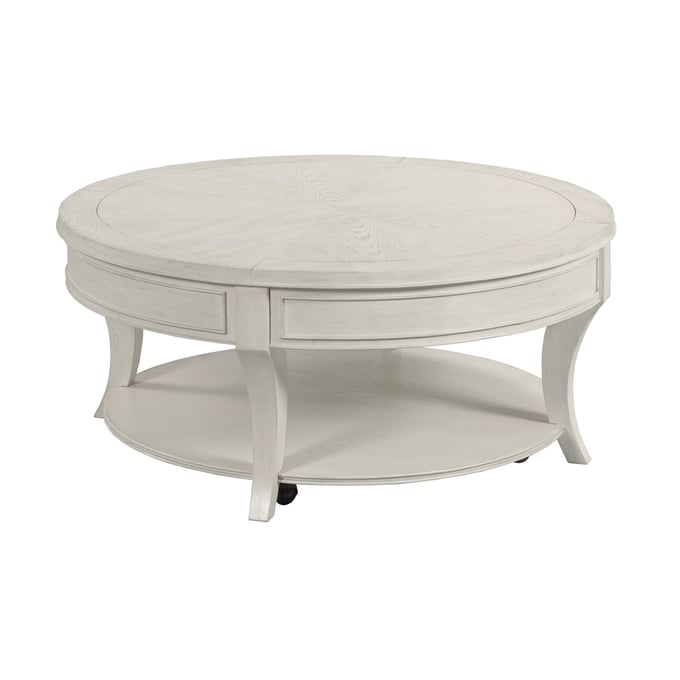 American Drew Harmony White 3pc Round Coffee Table Set AMDRW-266-911-916-OCT-S2