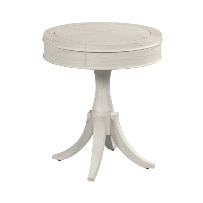 American Drew Harmony White Marcella Round End Table AMDRW-266-916