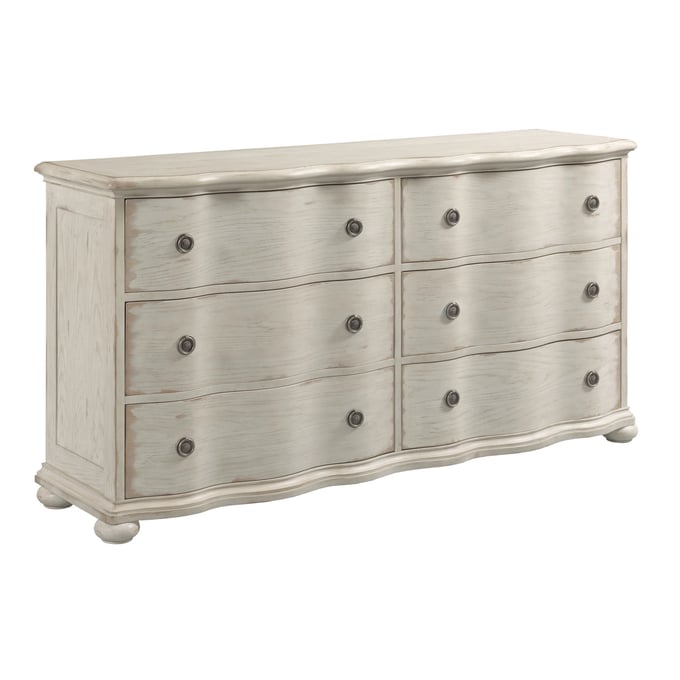 American Drew Helene White Six Drawer Dresser AMDRW-309-130C