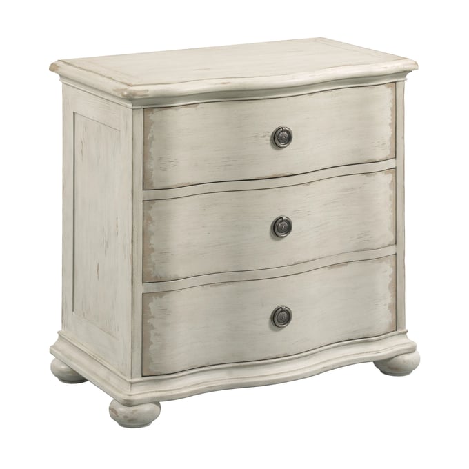 American Drew Helene White Three Drawer Nightstand AMDRW-309-420C