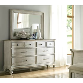 American Drew Litchfield Sun Washed Weymouth Dresser and Mirror