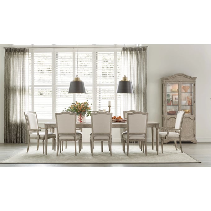 American Drew Cambric Light Stain 9pc Dining Room Set AMDRW-309-744-22-23-DR-S4