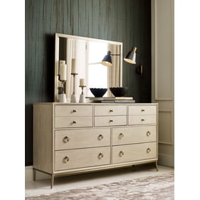 American Drew Lenox Alabaster Straddella Dresser And Mirror