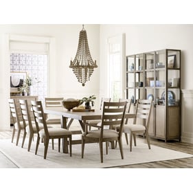 American Drew West Fork Aged Taupe 9pc Dining Room Set