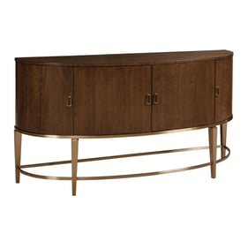 American Drew Vantage Warm Brown Gardner Demilune Sideboard