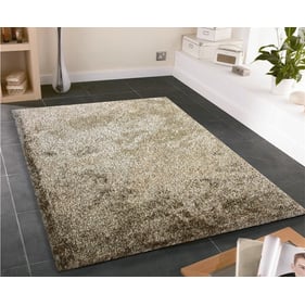 Amazing Fuzzy Shaggy Two Tone Brown Hand Tufted Area Rug - 24 x 36