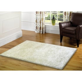 Amazing Fuzzy Shaggy White Hand Tufted Area Rug - 24 x 36