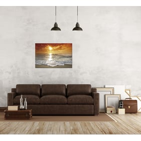 Amazing Oppidan Home Coastal Sunset at the Beach Acrylic Wall Art