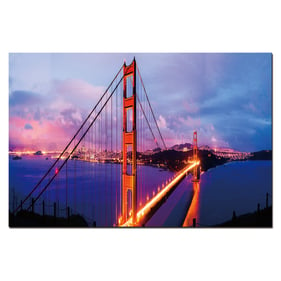 Amazing Oppidan Home San Francisco Bridge at Dusk Acrylic Wall Art