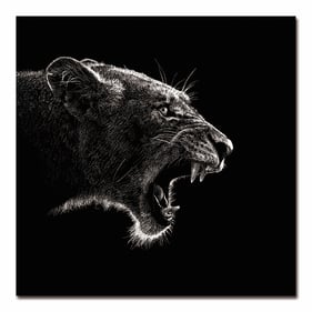 Amazing Oppidan Home Roaring Lioness Acrylic Wall Art