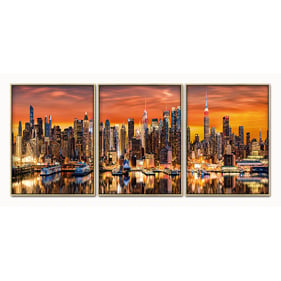 Amazing Oppidan Home Nyc Harbor At Dusk Wall Art