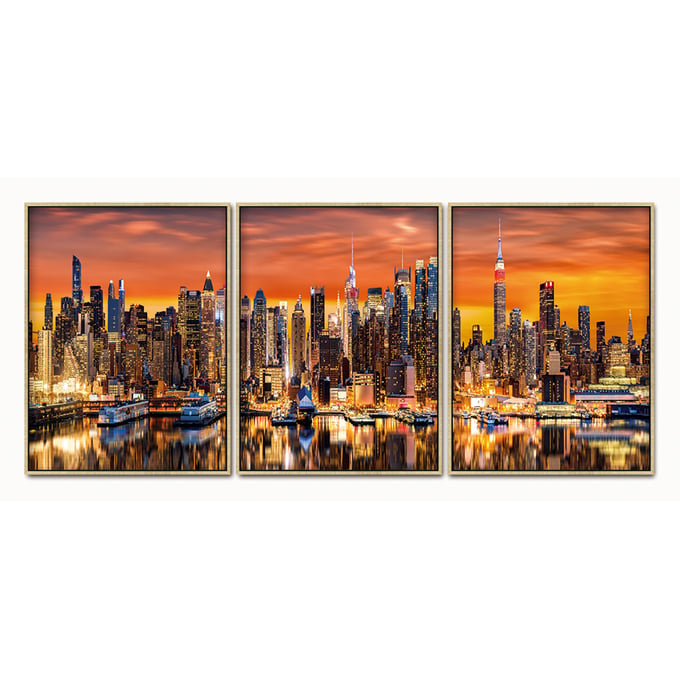 Amazing Oppidan Home Nyc Harbor At Dusk Wall Art AMZRUG-AR-71027ABC