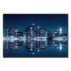 Amazing Oppidan Home Big City Lights at Dusk Acrylic Wall Art