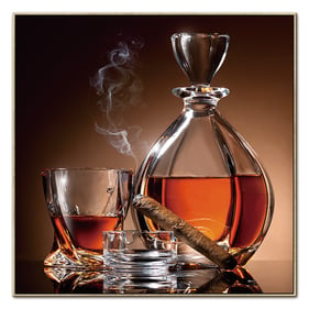 Amazing Oppidan Home Cigar and Tasting Glass Acrylic Wall Art