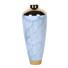 Amazing Beloved Celadon Elegant Marble Ceramic Vase with Gold Accents