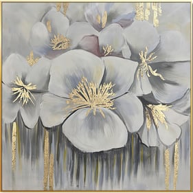 Amazing Oppidan Home Gold Anther Blossoms Wall Art - 32H x 32W