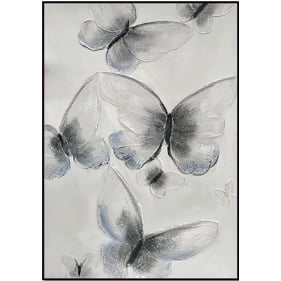 Amazing Oppidan Home Black Frame Ethereal Butterfly Cascades Wall Art - 28H...