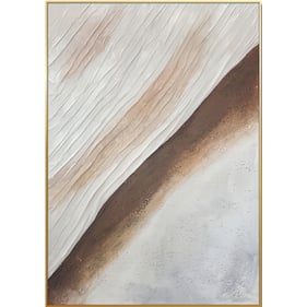 Amazing Oppidan Home Gold Frame Sandy Slope Serenity Wall Art - 28H x 40W