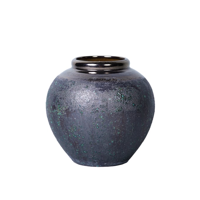 Amazing Beloved Smokey Blue Vintage Smoke Ceramic Round Vase AMZRUG-FSTQ-220101