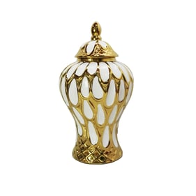 Amazing Versaluxury White Gold Temple Jar - 8.5L x 8.5W