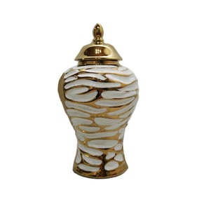 Amazing Versaluxury Gold White Temple Jar - 8.5L x 8.5W