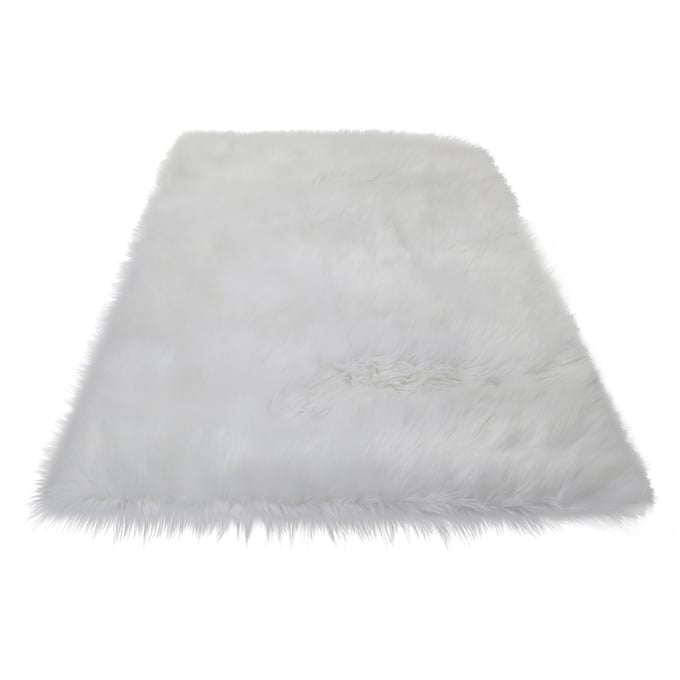 Amazing Cozy White Ultra Soft Fluffy Faux Fur Sheepskin Area Rug - 48 x 72 AMZRUG-LSRWT5125-46