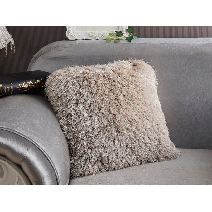 Amazing Decorative Shaggy Beige Pillow AMZRUG-PIL-NS-2019